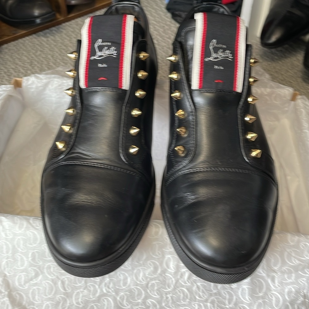 Louboutin F.A.V Fique A Vontade Flat Black/Dorado